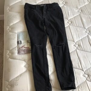 Black ripped skinny jeans!